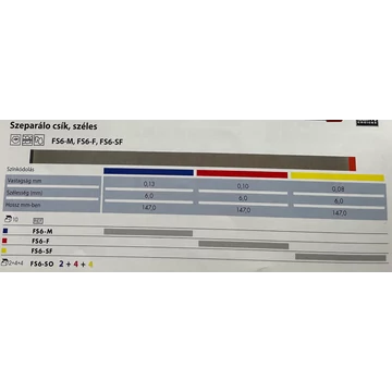 Szeparáló Csík Széles (Kék, Piros, Sárga) NTI