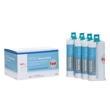 DENU Heavy Body Fast (1 db) — A-szilikon egyfázisú lenyomatvételhez - 1x50ml + 3db keverőcsőr