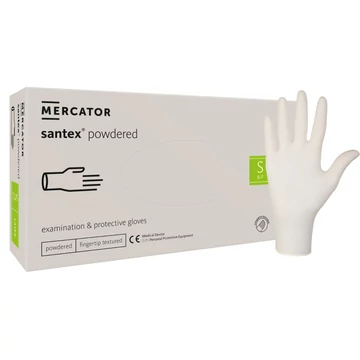 Mercator Santex Púderes Latex Kesztyű 100db