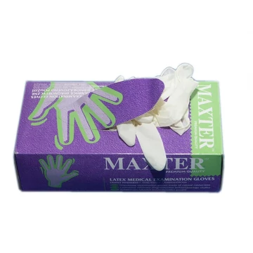 Kesztyű Maxter Púderezett Latex Gumikesztyű 100db/Doboz