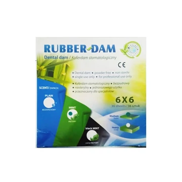 Kofferdam Gumi Rubber Dam 36 db Heavy Cerkamed (Kék, Zöld Színben)