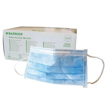 Szájmaszk Orrmerevítős Gumis Kék (50db) Mölnlycke