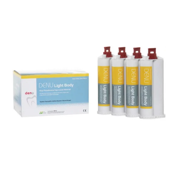 DENU Light Body (1 db) —  A-szilikon preciziós lenyomatanyag, 50 ml (+3 keverőcsőr)