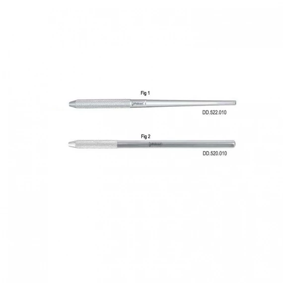 Mirror handle solid round fig 2, 125mm (Tükörnyél) Falcon