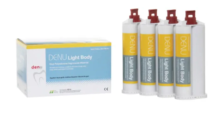 DENU Light Body (1 db) —  A-szilikon preciziós lenyomatanyag, 50 ml (+3 keverőcsőr)