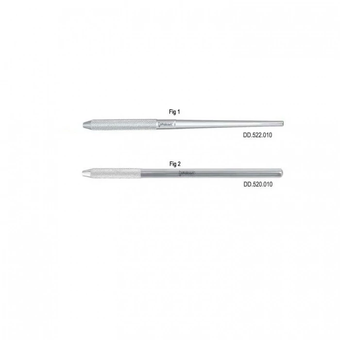 Mirror handle solid round fig 2, 125mm (Tükörnyél) Falcon